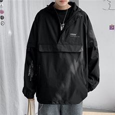 模特-春秋季半拉链套头冲锋衣男夹克7005-P55，男装夹克，电商B380（原B361）