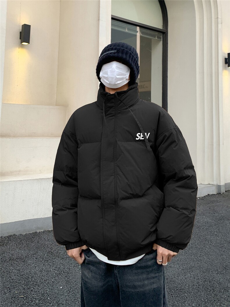 港风街景字母印花白鸭绒宽松立领羽绒服A247-YR82136特批195控298,男装羽绒服,电商A247
