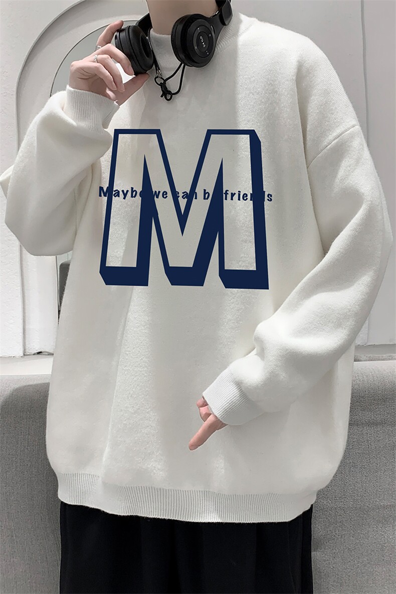 控68半高领毛衣男士大码针织衫男毛线衣男M18260-P45加绒款-P65,男装针织衫/毛衣,电商A040