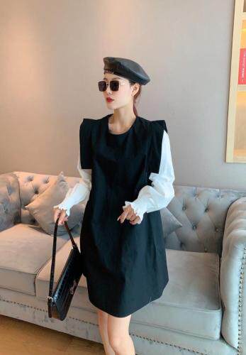 2021秋季高品质假两件设计连衣裙，女装连衣裙，程稀