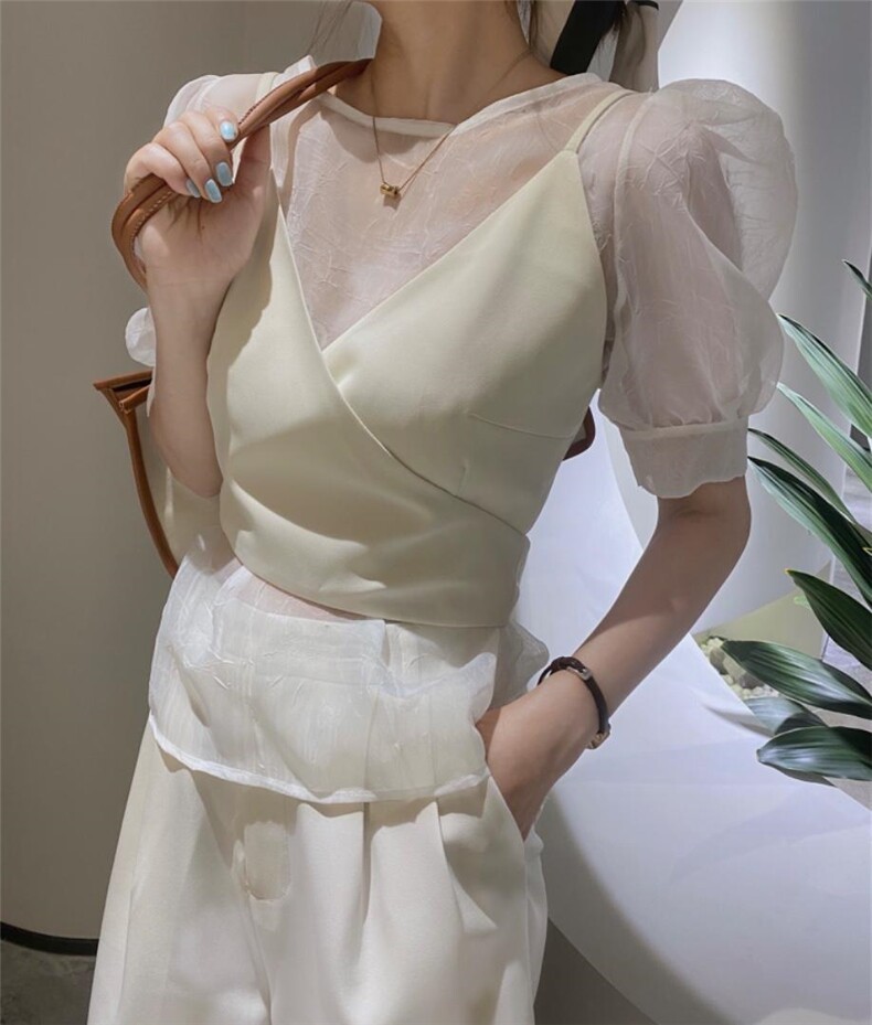 韩系两件套小衫，其它，驿谷