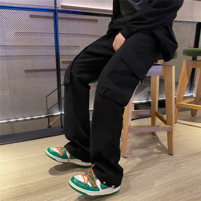 牛仔裤男款冬季宽松直筒潮牌阔腿裤美式N1300P43,男装牛仔裤,星座1116-2