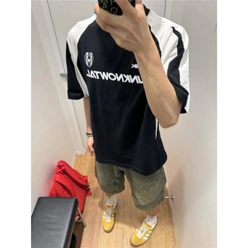 【有货】DA323-特P42解构拼接牛仔短裤男美式青少年夏季薄款裤子,男装牛仔裤,星座603-2