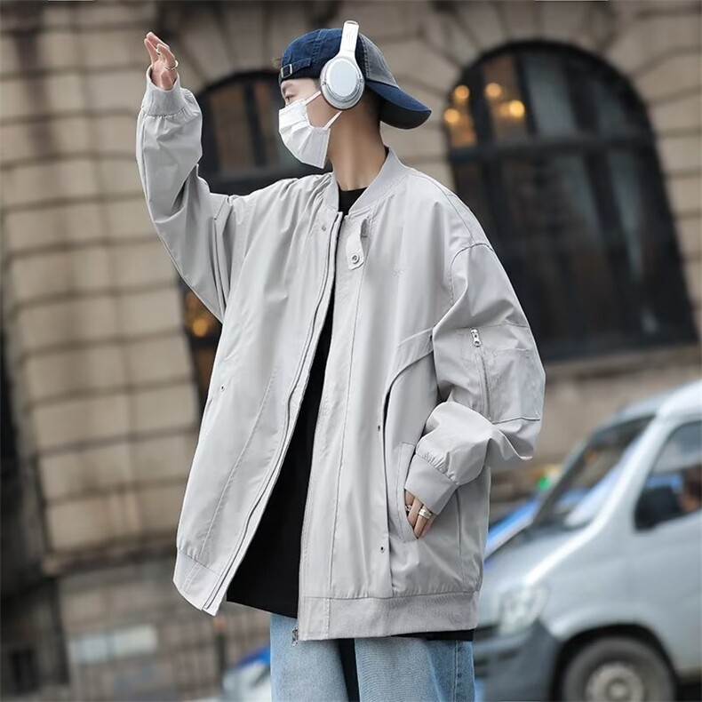 2025秋美式复古飞行员夹克棒球服男女小众工装外套JK2547,男装夹克,星座1108