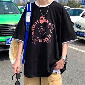 男潮流夏季圆领T恤宽松短袖T526P30图片