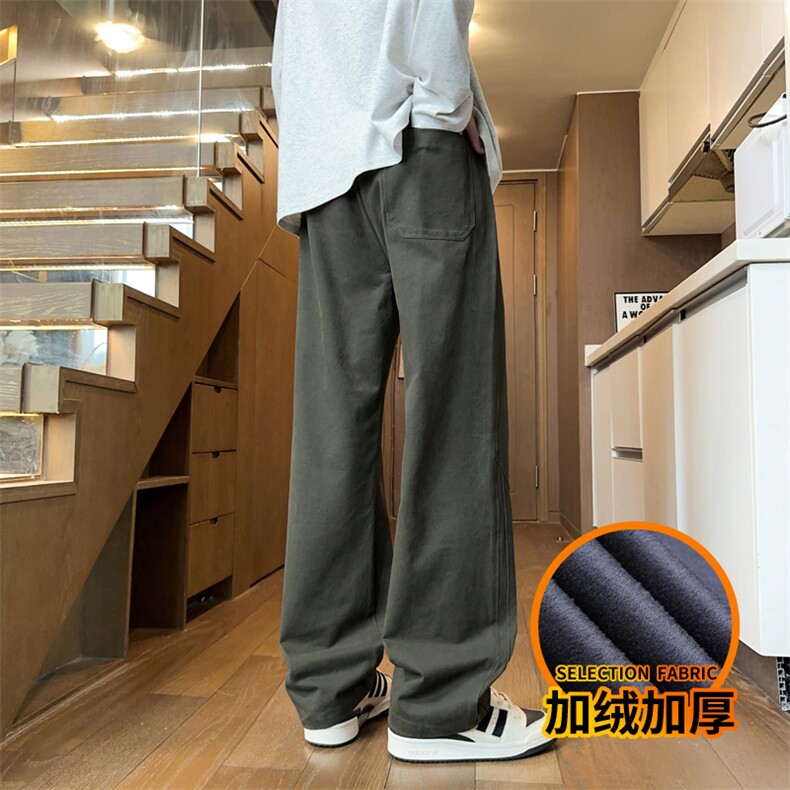 美式拼接工装裤男高街直筒宽松潮牌休闲长裤子J8030-P45/加绒P55,男装工装外套,星座509