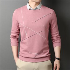 秋季新款针织衫男士爸爸装商务休闲时尚潮流百搭宽松翻领上衣，男装针织衫/毛衣，电商B212（原钱塘6029）