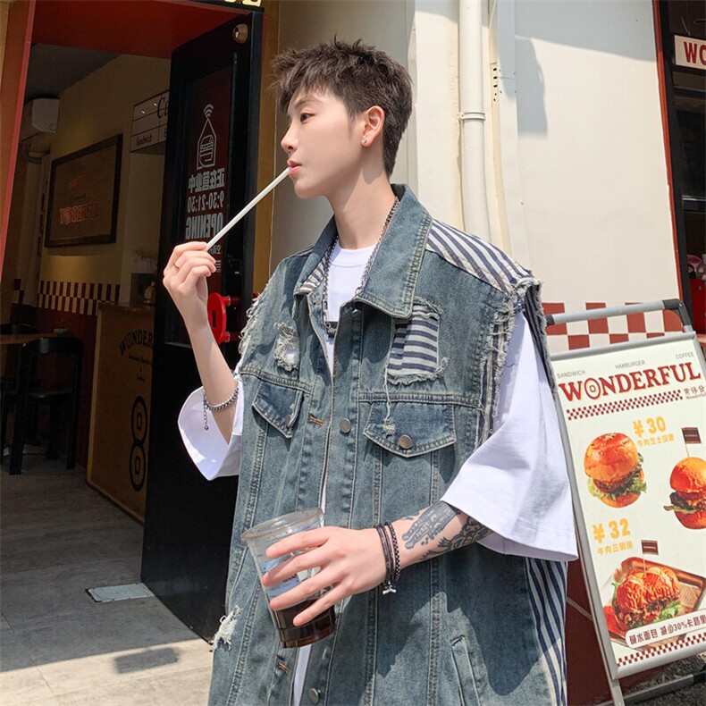 港风小香风中性风时尚马甲背心228-1-1507-P80，男装背心/马甲，星座228-1