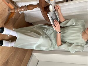 夏季新款 亮丝连衣裙,女装连衣裙,阿M(2F)