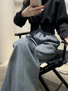 下摆拉链上衣图片