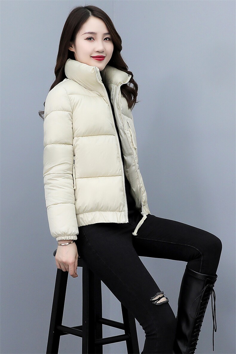 羽绒棉衣棉服女2021年冬新款修身加厚短款小个子保暖棉袄通勤街头,女装棉衣/棉服,多彩