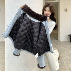 50绒！麂皮绒羽绒服R2C086-2623P235K368，女装羽绒服，2C086