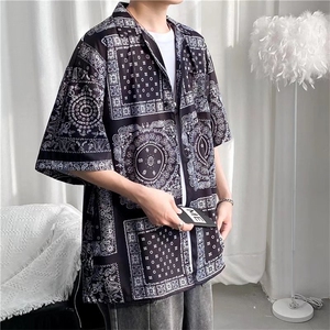 短袖衬衫春款男港风潮流弹力C1301P30