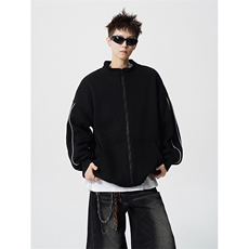 8XL-M秋季假两件加厚卫衣男棒球服夹克风衣外套WY36P78，男装风衣，电商D206-1
