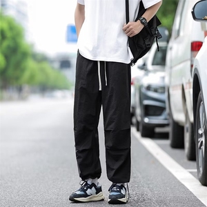 休闲裤男韩版潮流褶皱高街帅气2024秋冬季新款ins长裤K4713-P35图片