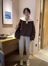 7133翻领打皱卫衣，女装卫衣/绒衫，续加 XJ