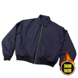 现货秋冬季美拉德立领飞行立领夹克boxy棉衣美式高街加厚加棉外套图片
