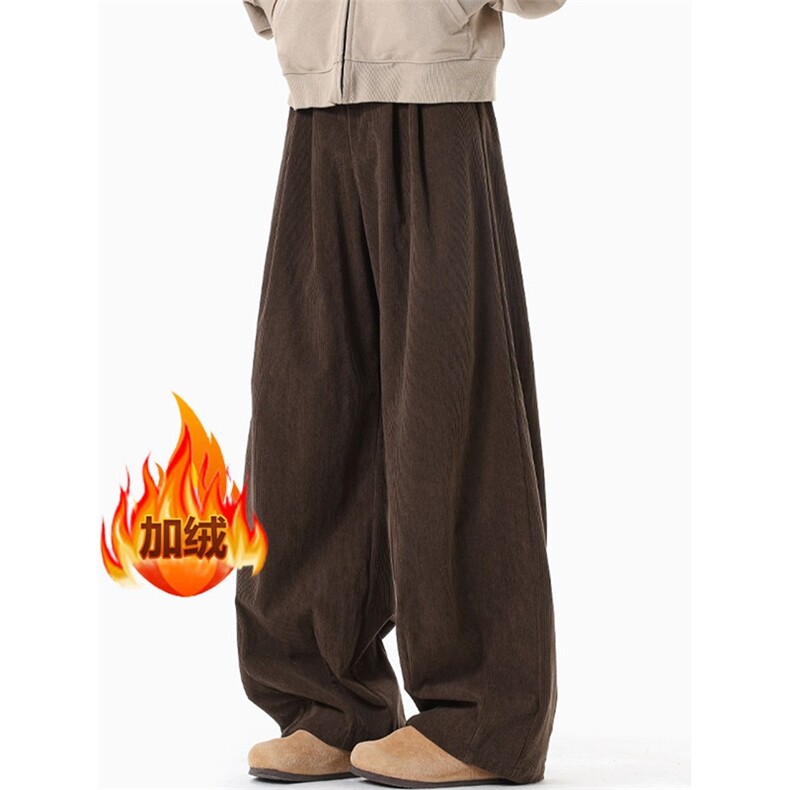 美式灯芯绒裤子男女款秋冬宽松大码男裤复古重磅休闲阔腿裤，男装休闲裤，星座506A