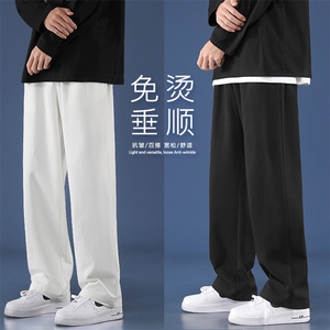 简约潮流2022舒适休闲风九分运动裤双穿拖地长裤  K628-P35图片