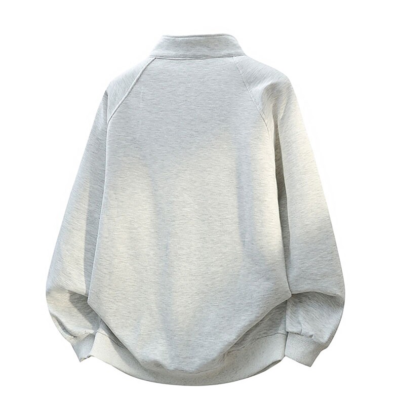 3D图美式休闲半高拉链加绒卫衣廓形百搭立领A025-HM1006-P45,男装卫衣,电商A025