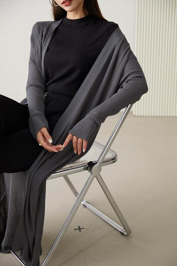 《现货》简约冰丝针织长款开衫，其它，M&VC