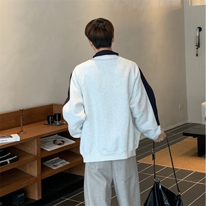 抖音得物高品质 美式高街重磅结构织带拼接撞色立领卫衣外套 CM41图片