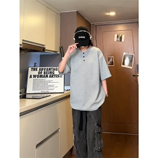 2025短袖t恤男夏季重磅宽松休闲半截袖体恤25XT77228特批20，男装T恤，电商A042