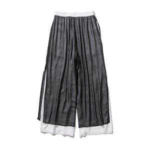 夏季大码宽松直筒阔腿双层汉服棉麻裤情侣裙裤潮古风汉服 K61/P95图片