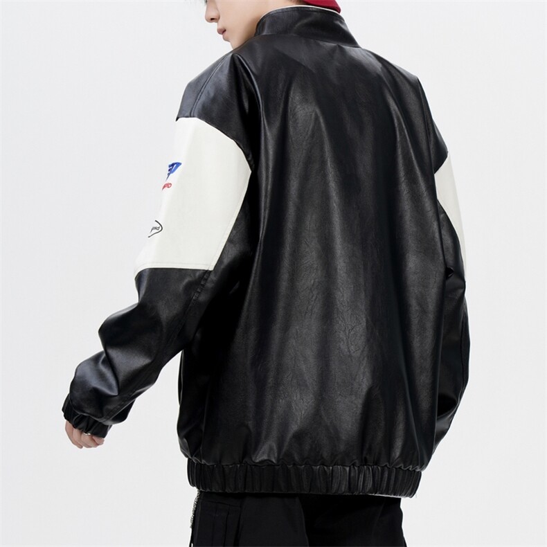 个性拼接皮衣机车服JK2168-P100,男装皮衣,星座210-1