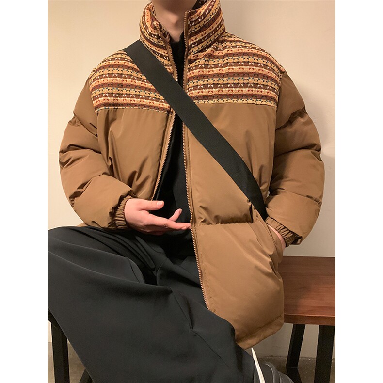 秋冬棉衣加厚夹克加绒外套厚棉袄拼色棉袄厚1016-1W106P128K158,男装棉衣,星座1016-1（原电商B408-1）