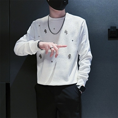 痞帅炸街高级感男士套头卫衣外套社会小伙店主风301C-WY47P58控78，男装卫衣，星座301C（原B323）