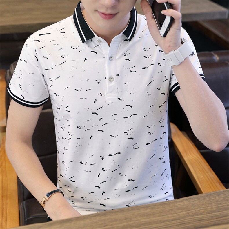 款5621-夏季男士短袖t恤衬衫领丅个性半袖韩版翻领polo衫,男装T恤,电商D310（原电商305）