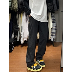 有货黑色三条杠速干工装裤男款夏季美式条纹运动裤子B842HH-P50，男装休闲裤，星座1007（原301D）