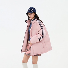 ！冬季条纹五防立领加绒加厚棉衣情侣撞色棉服外套MY7777-P68，男装棉衣，星座610B-1