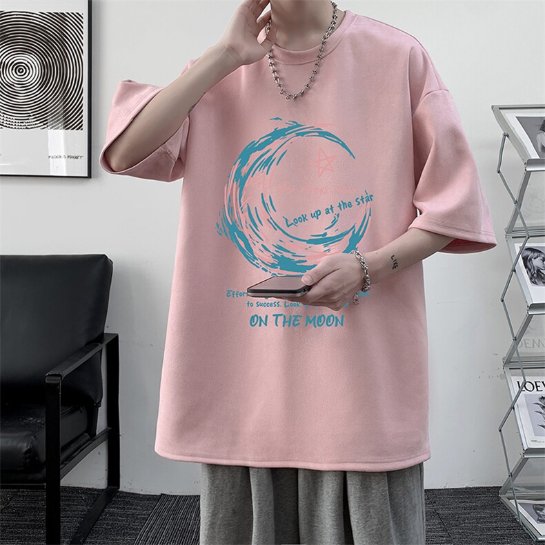 麂皮绒短袖t恤男大码半袖男大皂风JD82341-P25,男装T恤,电商A040