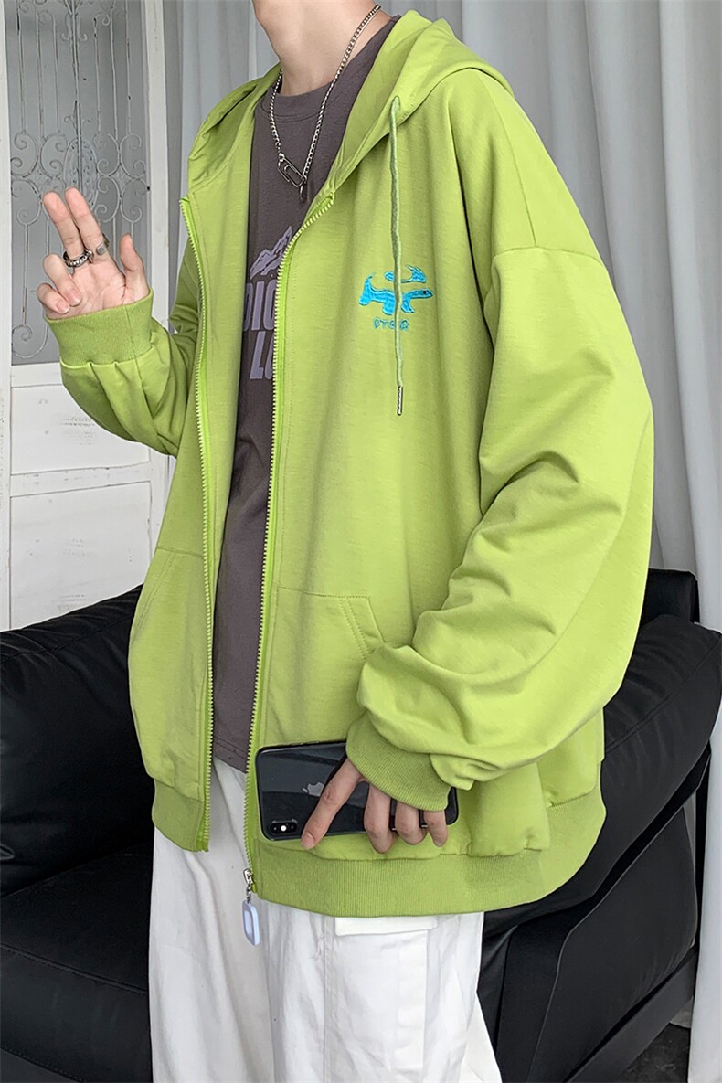 20年秋季新款开衫卫衣男女港风外套第2套图DS-B293-J750-P65,男装卫衣,电商A306