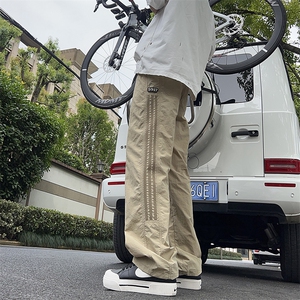 港风大码日系复古条纹阔腿休闲裤长裤男ins XZ213-SG8625-P60控78图片