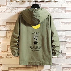 JK41047-P85加棉款-P115纯棉连帽夹克男士大码工装夹克男砖墙，男装夹克，电商A040A