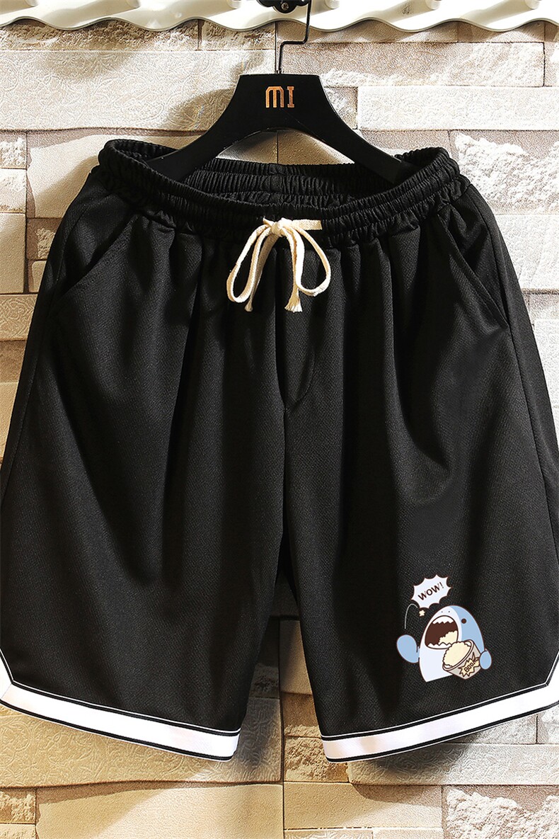 LQ64239-P19篮球夜跑运动短裤男大码宽松冰丝五分裤大裤衩砖墙,男装休闲裤,电商A040A