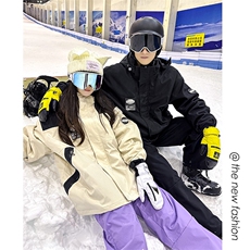 户外连帽中性风防水防风加绒加厚时尚滑雪服外套M35-P125控178，男装棉衣，电商A001