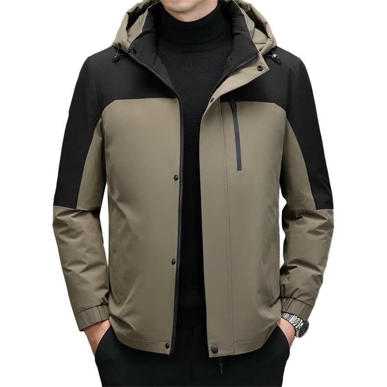 DF2387钱塘2020-2新款百搭简约有帽厚款中年男士羽绒服P255,男装羽绒服,钱塘207-2