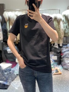 新款韩版潮流卡通虎头可爱印花圆领短袖T恤图片