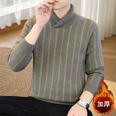青年休闲百搭毛衣加绒针织长袖卫衣男打底衫潮牌外套TW019-P55，男装针织衫/毛衣，星座1105-3