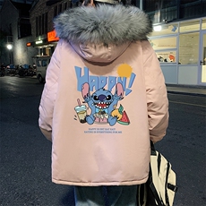 MM48077-P130冬季大毛领棉衣男士大码加厚棉袄男棉服，男装棉衣，电商A040