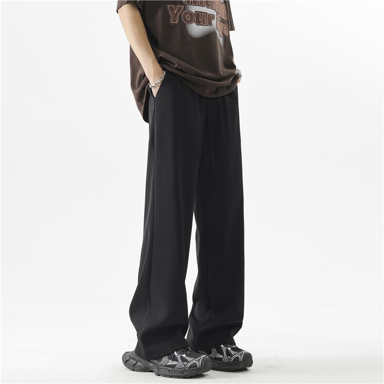 垂感休闲裤子夏季款高级感直筒西裤宽松阔腿长裤X1930-特批-42，男装西裤，星座718