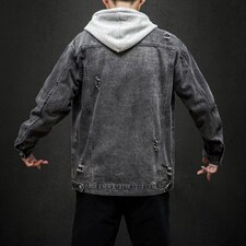jk820-p85-限价128黑墙牛仔夹克肥仔秋款量足印花大码,男装夹克,星座103A