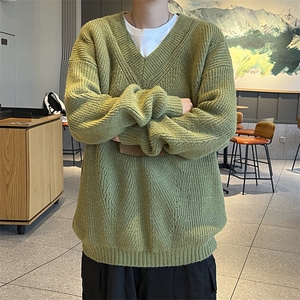 B357P50秋装男装毛衣打底衫时尚宽松男装V领图片