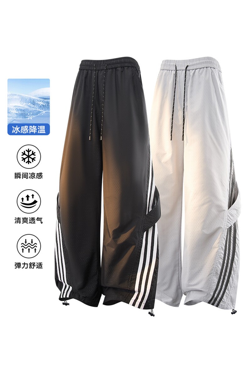 潮牌条纹宽松运动美式垂感户外休闲裤宽松长裤K5029-P38,男装休闲裤,星座717