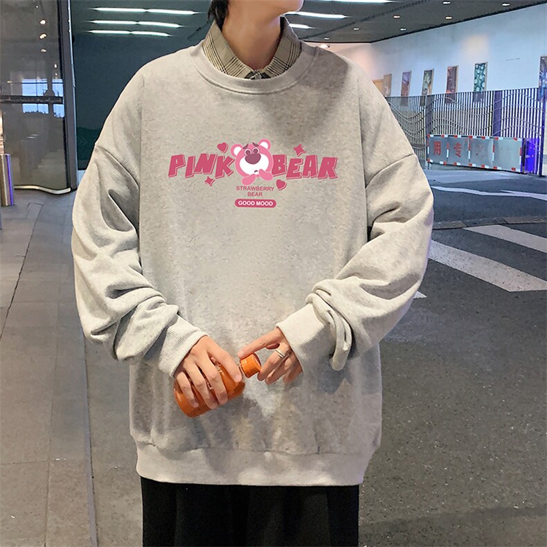 S6329-P28秋季圆领卫衣男大码韩版宽松长袖外套,男装卫衣,电商A040
