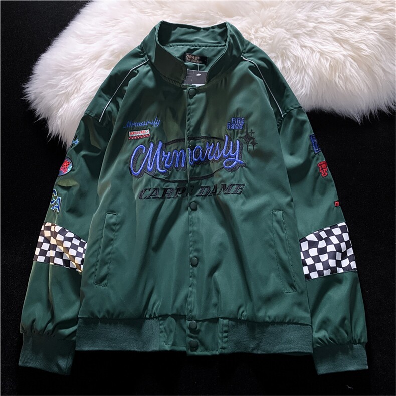 美式复古刺绣棒球服春季情侣ins潮机车夹克男高街痞帅W2874-P60,男装夹克,星座512-2